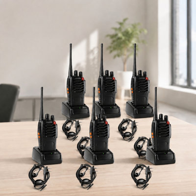 Longue portée 16 canaux bidirectionnels avec écouteurs Uhf, lot de 6
