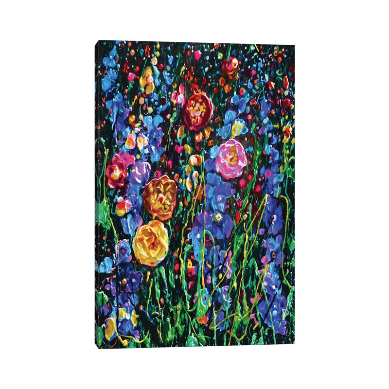 Garden Path by OLena Art - Wrapped Canvas Painting, 20.32 cm H x 30.48 cm W