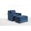 Chaise d'appoint rembourrée avec repose-pieds-1010606695