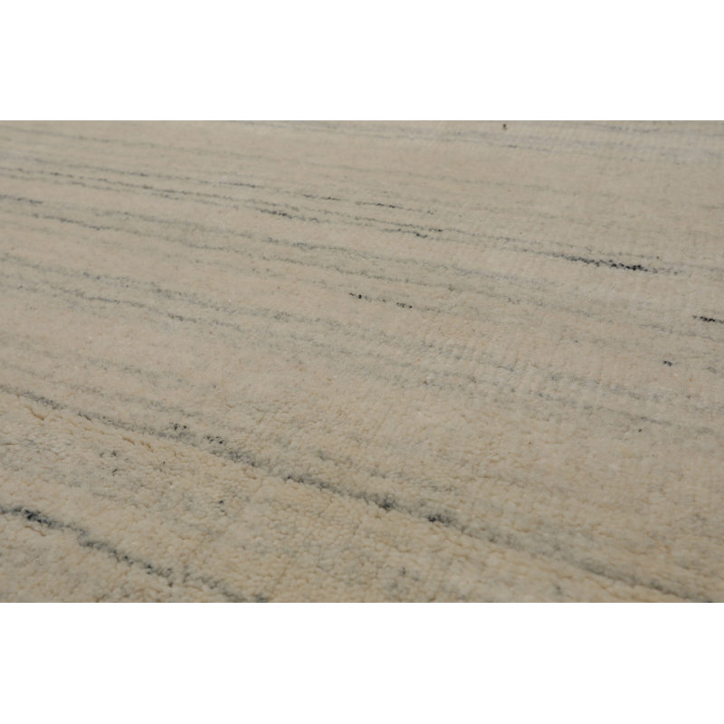 Tapis multicolore en laine tissé à la main ivoire, Rectangle 10 pi x 14 pi