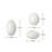 Cecile 3-Piece Hand-Blown Glass Vase Set (White)-239280856