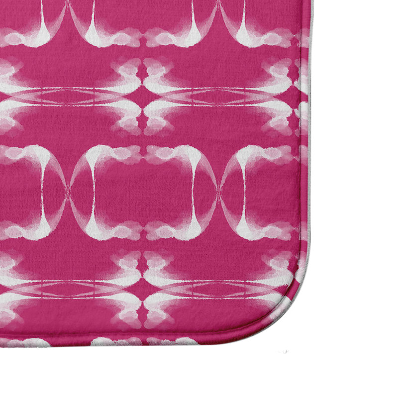 Tapis pour salle de bain higgston, l 21 po x L 34 po, Rose