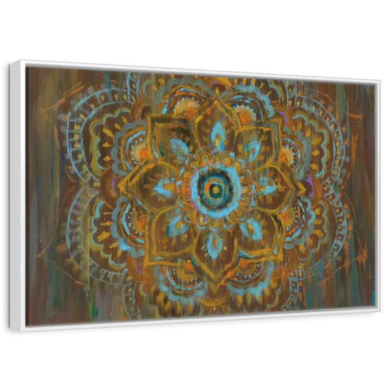 Bombay bohémien, Cadre flottant blanc, 40 po x 27 po