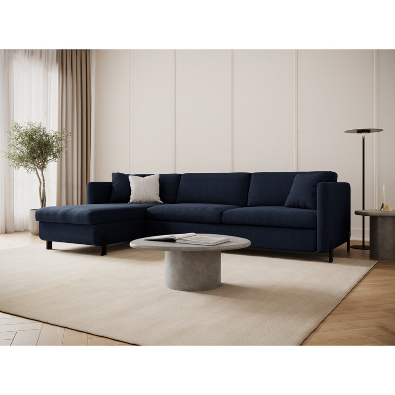 Bejna 3 Seater Sofa Bed, Blue, Left Hand Facing, 80cm H x 280cm W x 170cm D