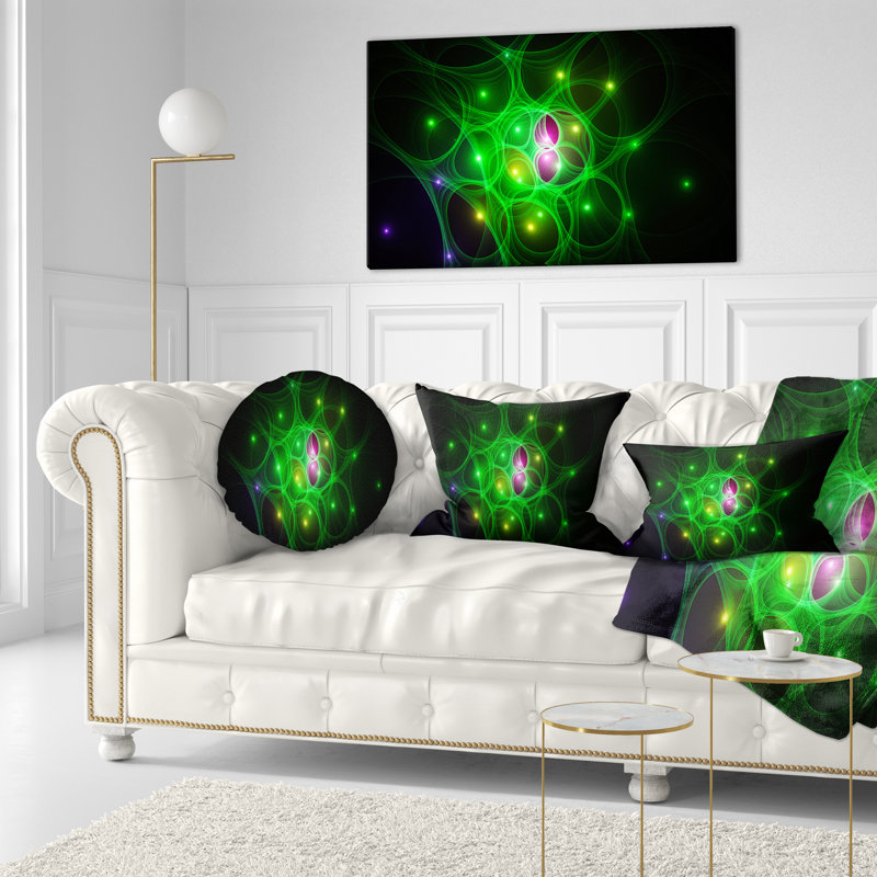  Coussin lombaire abstrait, Vert