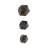 17 Stories 3-Piece 5/6/9" Akiko Geometric Wall Bubbles, Bronze, Aluminum, Crafted From The Highest Quality Materials