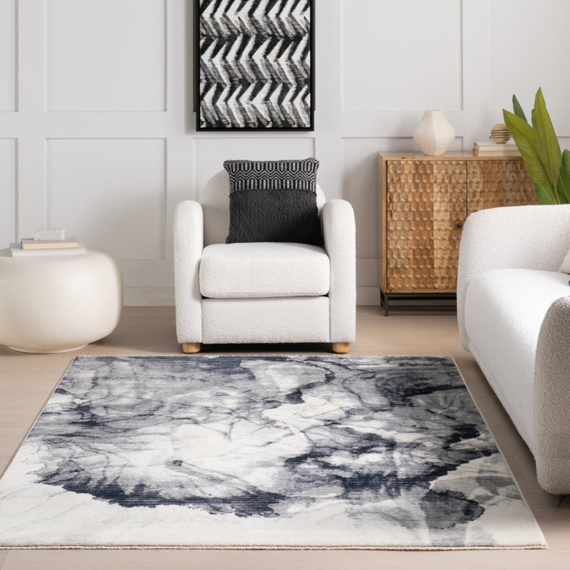  Tapis contemporain abstrait en peluche Penelome, Rectangle 10 pi x 12 pi 11 po