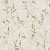 Elegance Collection Leaf Impression Metallic Finish Wallpaper Roll