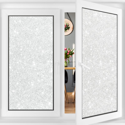 Glitter Frosted Privacy Window Decal