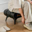 Tabouret de 17 po en similicuir brun avec repose-pieds capitonné avec poignée, capacité de 300 lb-1683335393