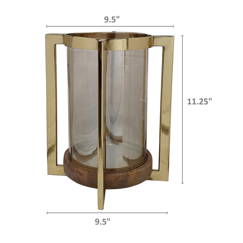 Tabletop Hurricane, 11.25" H x 9.5" W x 9.5" D