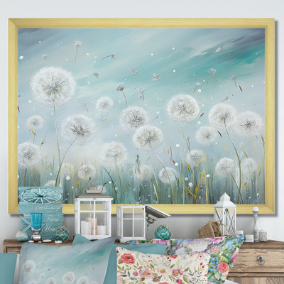 «Dandelion Field Breeze III», art mural sur toile Flower Field