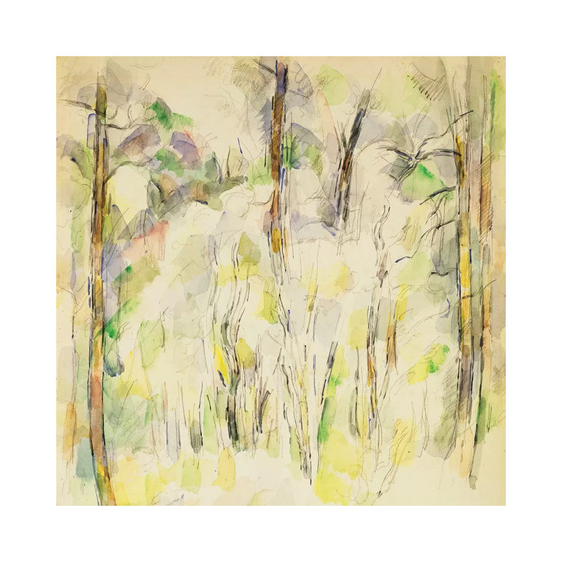 Woodland Scene, C.1900-1904 by Paul Cezanne - Wrapped Canvas Gallery-Wrapped Canvas Giclée