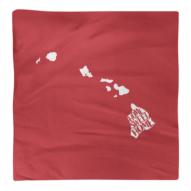 Polyester, Cotton Cities & Maps Square Napkin, Red, Polyester, 22" W x 22" D