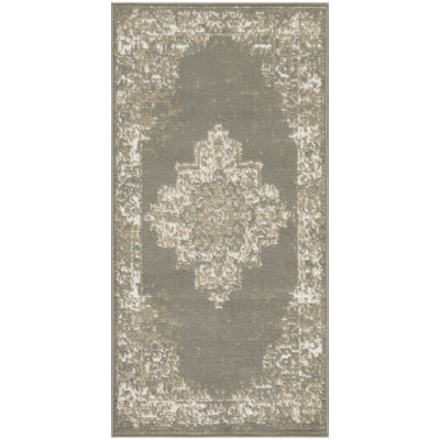 Burnie Oriental Olive Area Rug