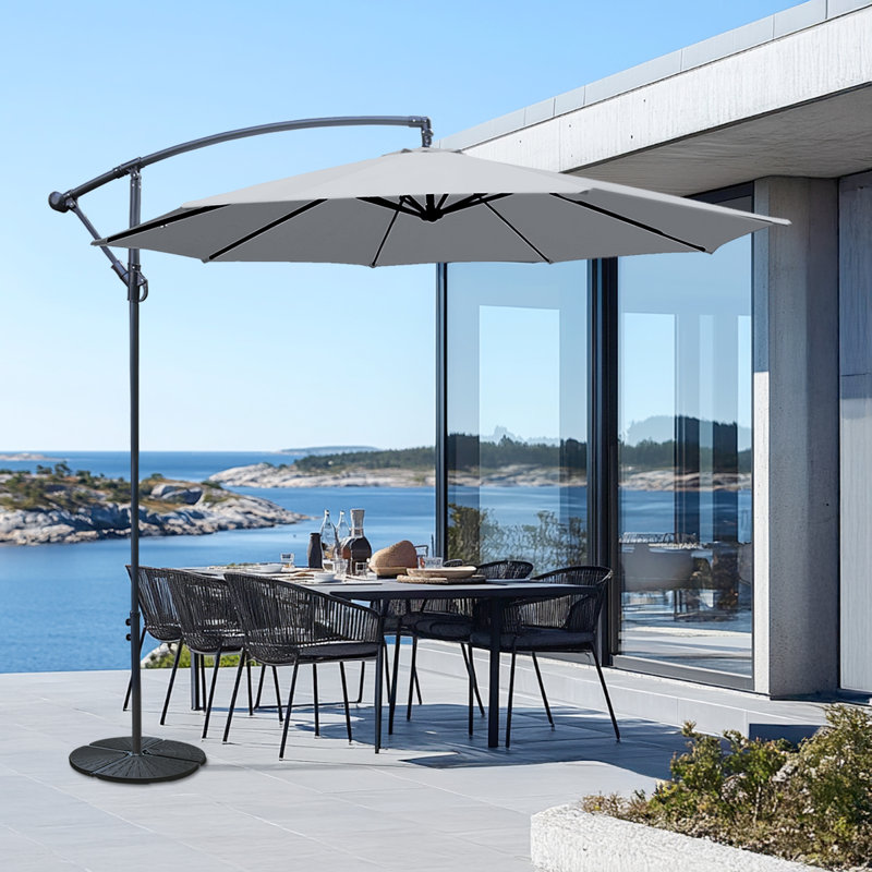 300cm Cantilever Parasol, Grey