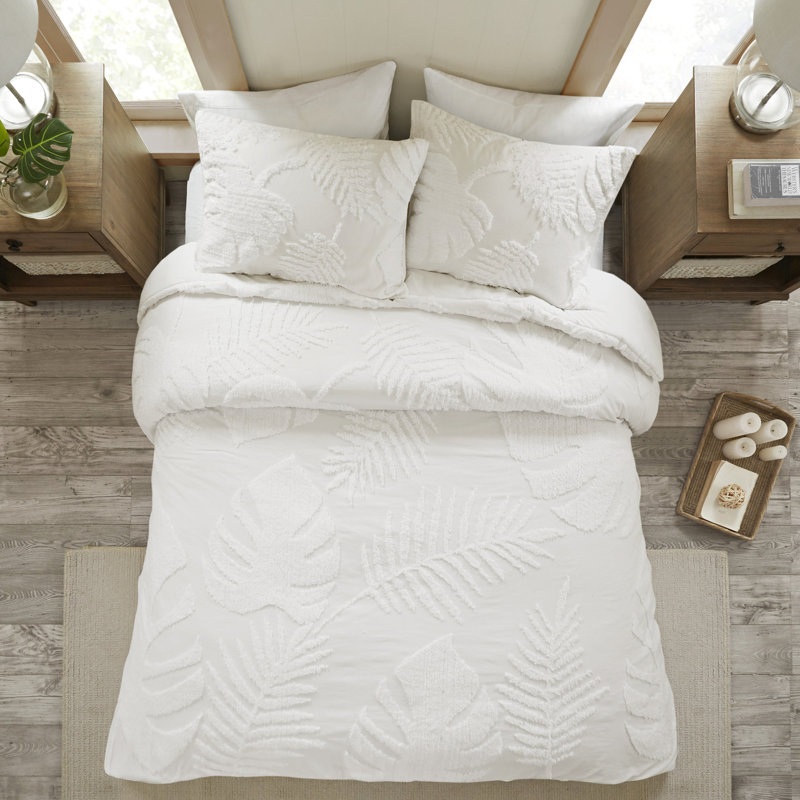 Literie - chenille de coton,, grand lit, chenille de style plage, esthétique maison, 2 taies décoratives