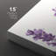 «Flower Blossom», fleurs de lavande mauves avec «Be Happy Be Bright Be You», ensemble de 3 impressions sur toile tendue-56420136