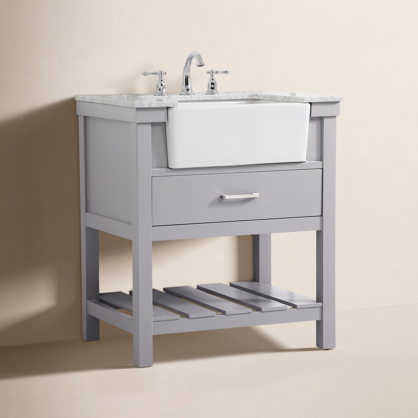 Pelaghia 30'' Single Bathroom Vanity, Gray