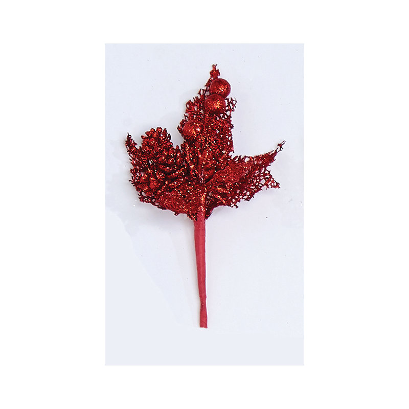 Mini choix de paillettes et de feuilles, Rouge
