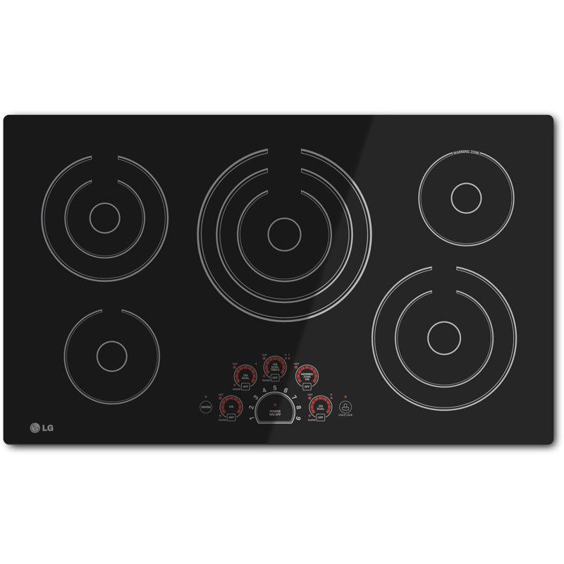36" Black Ceramic Electric Cooktop with Touch Controls