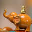 Statue d'éléphant de bon augure - cadeau de décoration de bureau élégant
