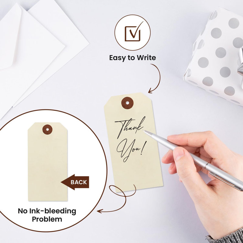Ensemble d'étiquettes crème Manpt 9pt de taille 50, taille 3
