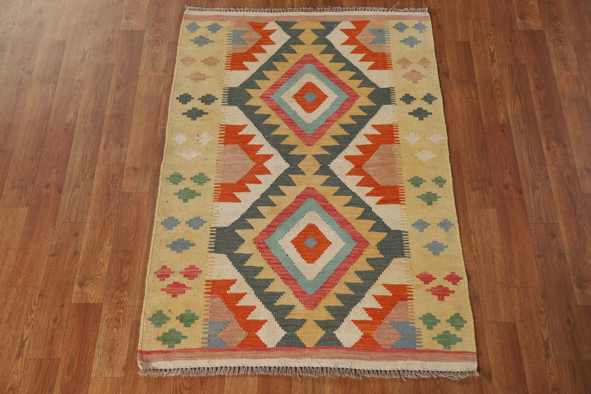 Dakota Fields South Western Wool Kilim Oriental Rug 3x4 | Wayfair