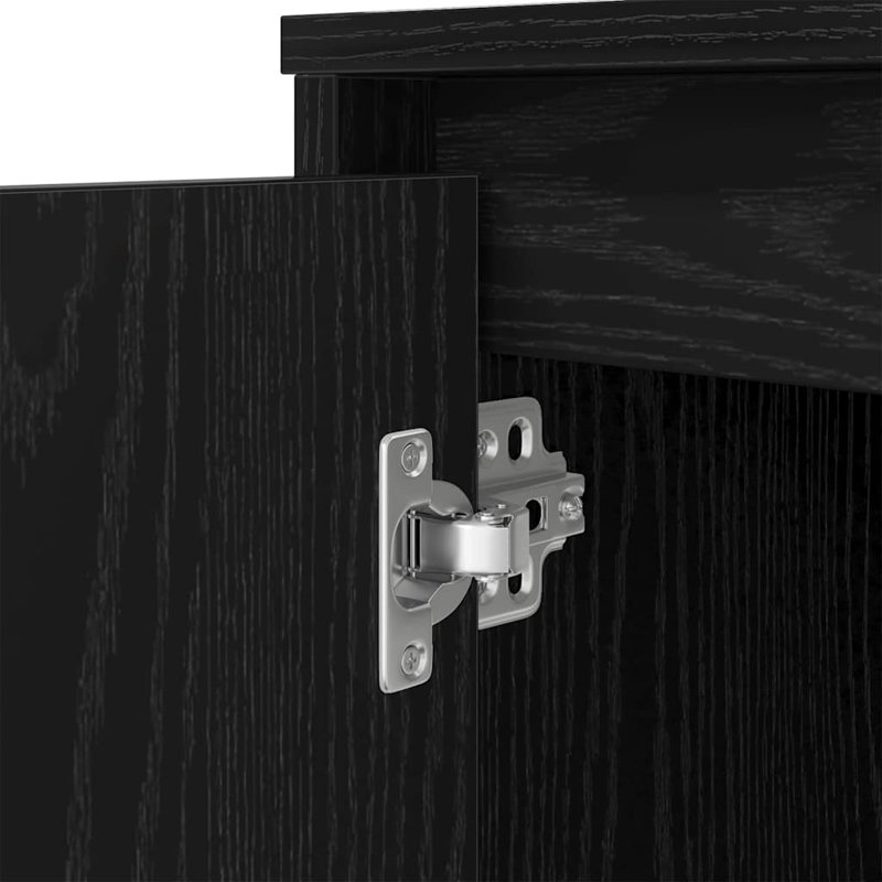 Desk 120X42x76 Cm Engineered Wood, Black Oak