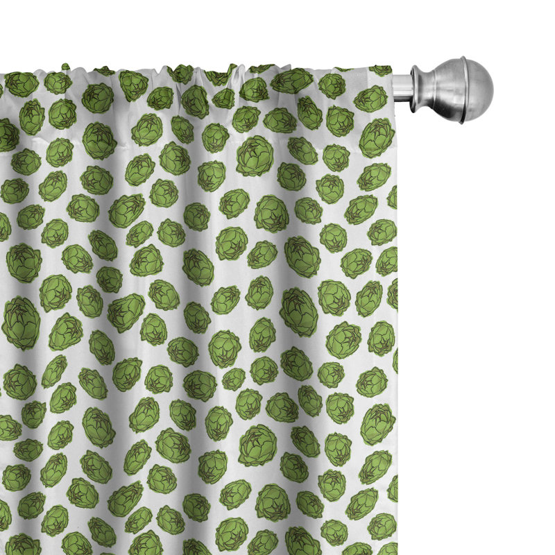 Geometric Semi-Sheer Rod Pocket Curtain Panels, 28" W x 84" L