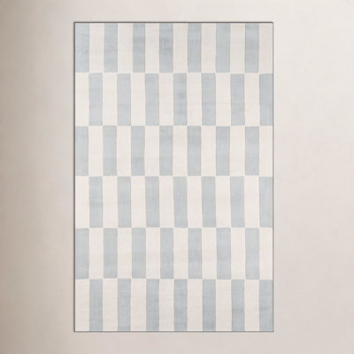 Delmar Gray Ivory Hand-Tufted Wool Rug