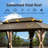 18 Ft. W x 12 Ft. W Galvanized Steel Patio Gazebo with Overhang Slope-design Double Roof