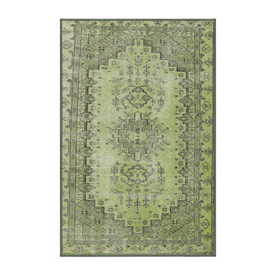 Tapis zone verte claire contemporaine