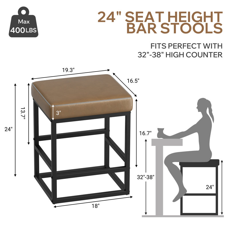 Modern Edge, Cozy Feel: tabourets de bar rembourrés en similicuir pour chaque maison, Café