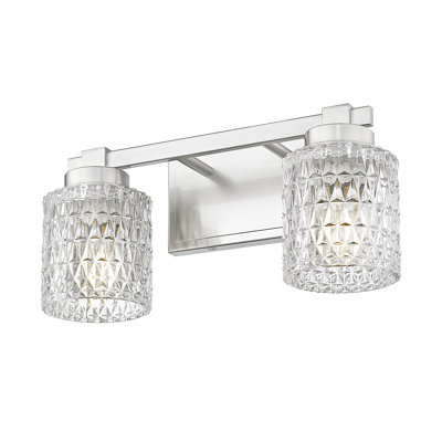 Meuble-lavabo à 2 lumières en nickel brossé 15,75 po Jacqueline