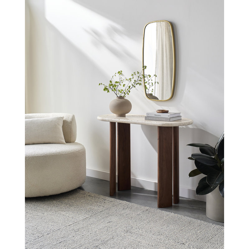 Rochester Metal Flat Wall Mirror, 31" x 15", Gold