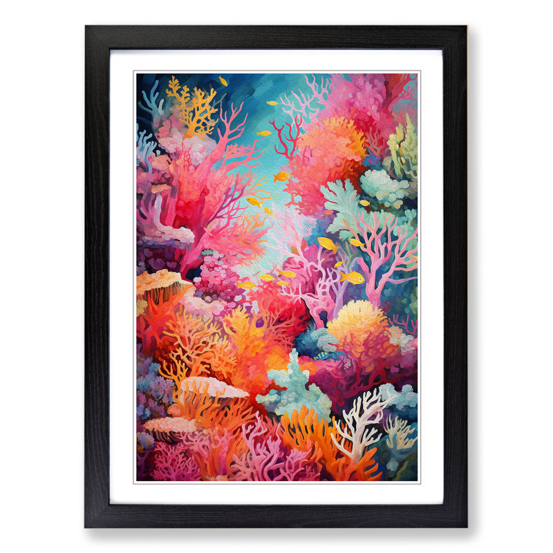 Single Picture Frame Print on Wood, Black Framed, 64cm H x 46cm W