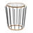 Maymie Glass Top End Table
