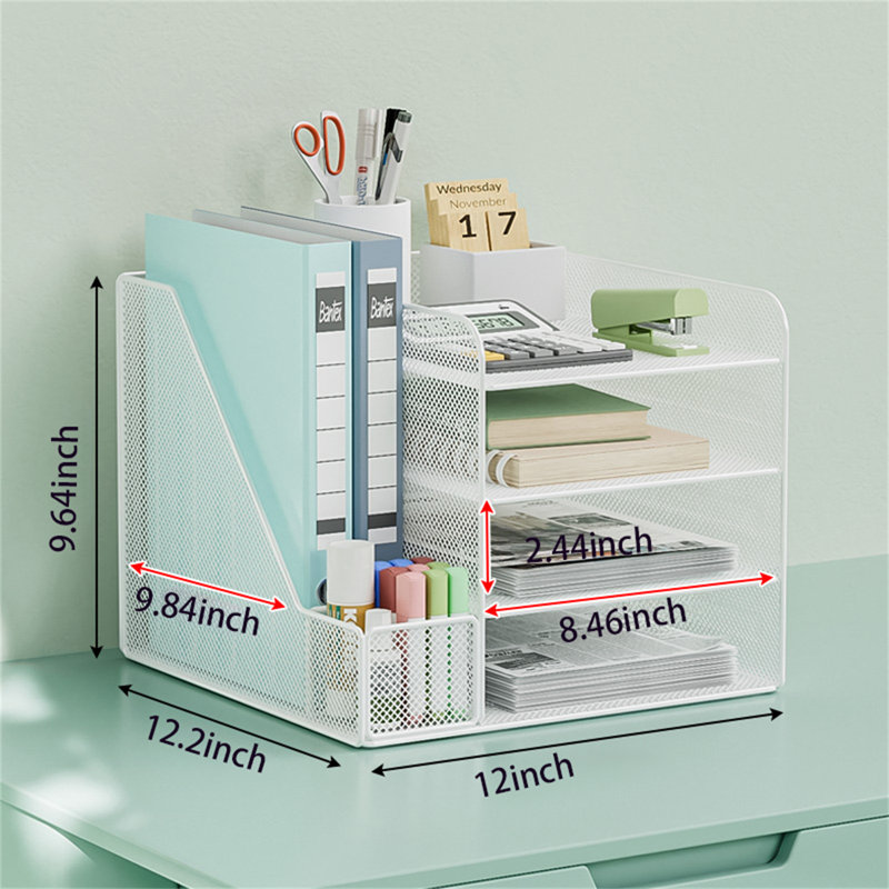 Organisateur de bureau Markeida, Blanc