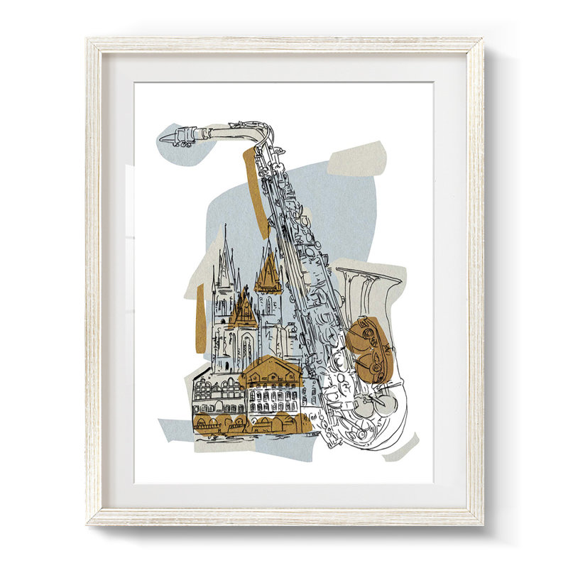 Répétition II - impression encadrée, H 28,5 po x l 20,5 po, Blanc