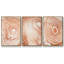 Ensemble de 3 pièces encadrées sur toile Suminagashi I à grain de bois-97946085-97946086