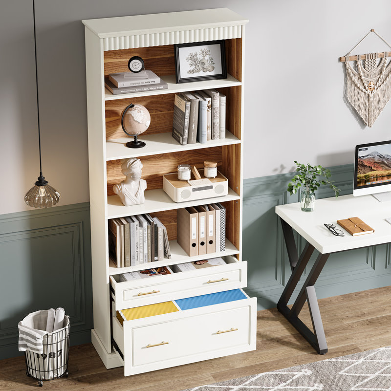 2-Drawer File Cabinet with Shelves