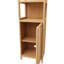 Armoire à 3 niveaux en étagère naturelle - mince et compacte pour le rangement dans la maison Salle de bain, cuisine, salon