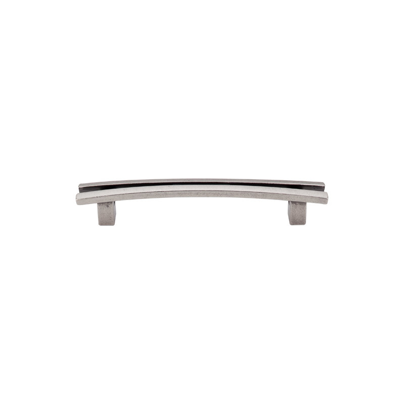 Flared 5" Center to Center Bar pull, Pewter Antique