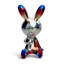 Sculpture chrome rouge bleu dégradé