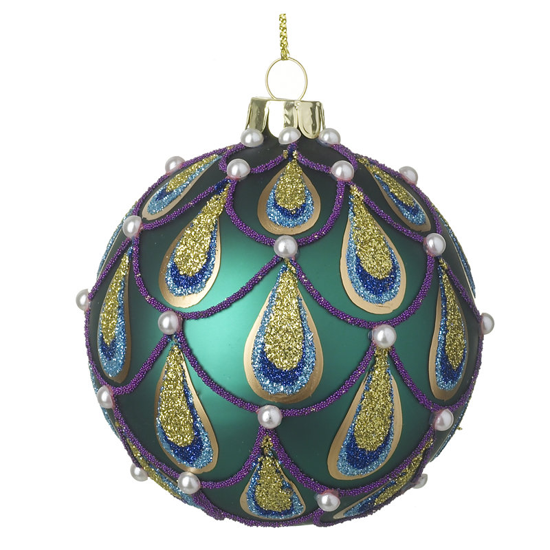 8cm Glass Animals Lighted Bauble