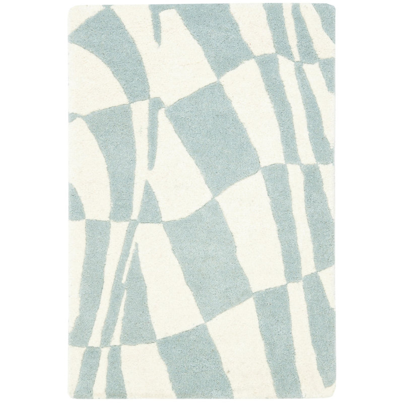 Amier Hand Tufted Wool And Viscose Geometric Rug
