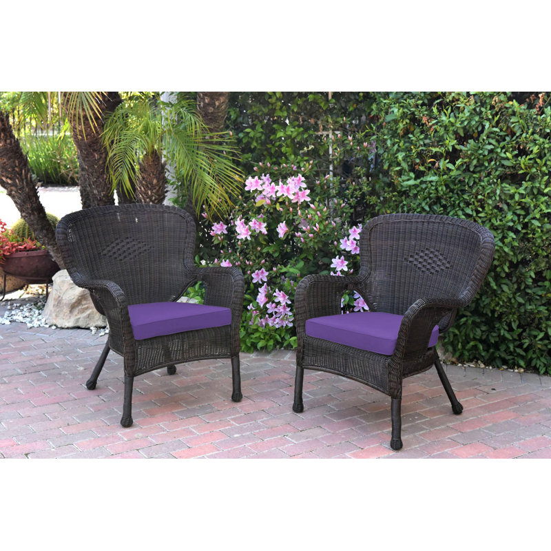 Chaise de patio avec coussins Batchelder, Vert sauge, Espresso