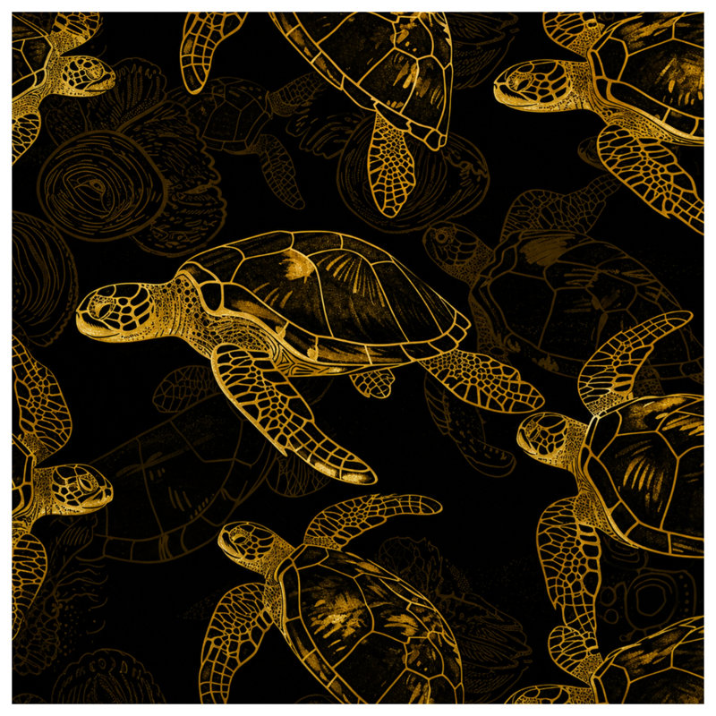 Édredon Golden Sea Turtles, Très grand lit