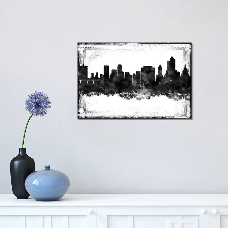 Tulsa Black & White Film 1 Piece Wrapped Canvas Wall Art, 30.48 cm H x 45.72 cm W